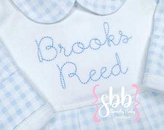Baby Boy Coming Home Outfit, Monogrammed Footed Romper, Personalized Baby Gift, Baby Monogrammed Gift, Baby Shower Gift, Newborn Footie