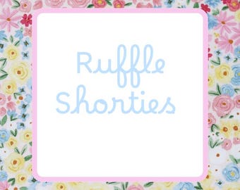 Girls Ruffle Shorts, Pink Stripe Ruffle Shorts, Floral Ruffle Shorts, Shorties