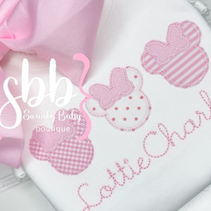 Girls Mouse Shirt, Girls Personalized Shirt, Girls Shirt with Name, Girls Mouse Shirt, Girls Ruffle Shirt, Mouse Trio Shirt