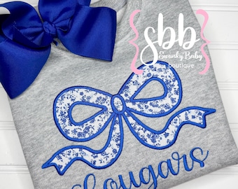 CUSTOM COLORS, Girls School Spirit Sweatshirt, School Uniform, Team Spirit, Custom School Colors, Girls Appliqued Sweatshirt, Grandmillenial