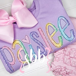 Girls Bubble Sweatshirt, Girls Personalized Sweatshirt, Girls Lilac Sweatshirt, Sweatshirt with Name, Monogrammed Sweatshirt