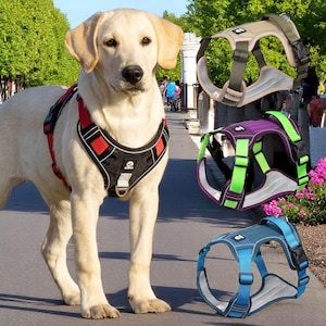 Tactical Dog Harness - Reflective Midium Large - Dogs Waterproof Oxford Cloth Dog Harnesses - Pet Accessoires Supplies - Walking, Hiking