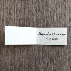 Bigliettini per bomboniere matrimonio cartoncino avorio ruvido