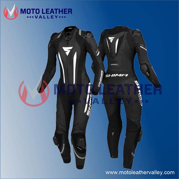 SHIMA Miura RS Dames Wit Zwart Eendelig Leren Motorracepak