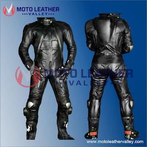 Brand New Double Zip Men One Piece Motorcycle Racing Suit Available in All Sizes