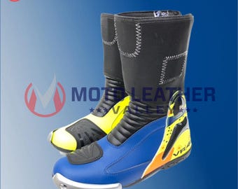Motorbike Motorcycle Leather Racing Boots monster energy VR46 boots