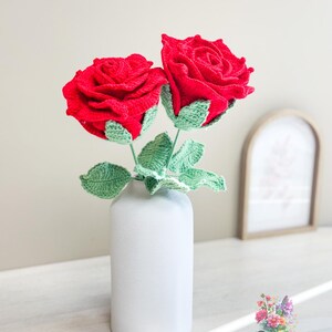 Crochet Roses Two Color Handmade Crochet Roses – Forever Blooming Flowers in Multiple Colors ...