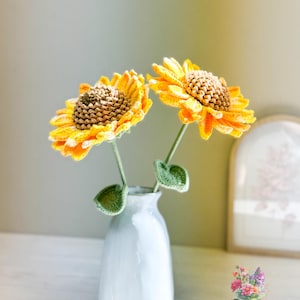 Handmade Crochet Sunflower – Forever Blooming Flower for Gifts & Decor- Crochet Flowers