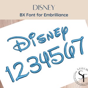 BX Font Alphabet - Disney Font - 4 sizes - Instant Download | StitchFont Designs | Monogram Personalisation | Embrilliance Software