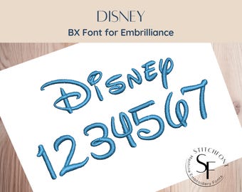 BXフォントアルファベット - ディズニーフォント - 4サイズ - 即時ダウンロード | StitchFont Designs | モノグラムパーソナライゼーション | Embrillianceソフトウェア