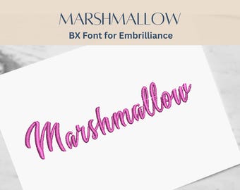 BXフォントアルファベット - マシュマロフォント - 3サイズ - 即時ダウンロード | StitchFont Designs | モノグラムパーソナライゼーション | Embrillianceソフトウェア