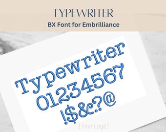 BXフォントアルファベット - タイプライターフォント - 3サイズ - 即時ダウンロード | StitchFont Designs | モノグラムパーソナライゼーション | Embrillianceソフトウェア
