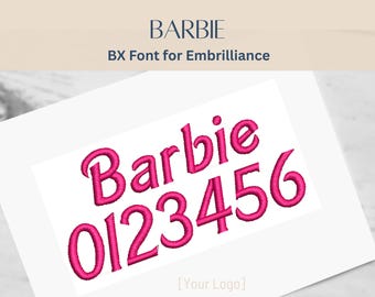 BXフォントアルファベット - バービーフォント - 3サイズ - 即時ダウンロード | StitchFont Designs | モノグラムパーソナライゼーション | Embrillianceソフトウェア