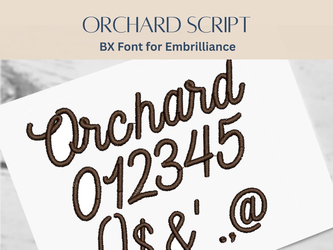 BX Font Alphabet - Orchard Script Font - 3 Sizes - Instant Download ...