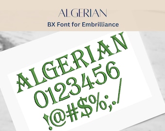 BXフォントアルファベット - アルジェリア語フォント - 3サイズ - 即時ダウンロード | StitchFont Designs | モノグラムパーソナライゼーション | Embrillianceソフトウェア