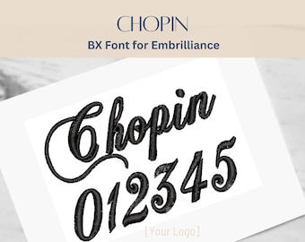 BXフォントアルファベット - ショパンフォント - 3サイズ - 即時ダウンロード | StitchFontモノグラムパーソナライゼーション | Embrillianceソフトウェア