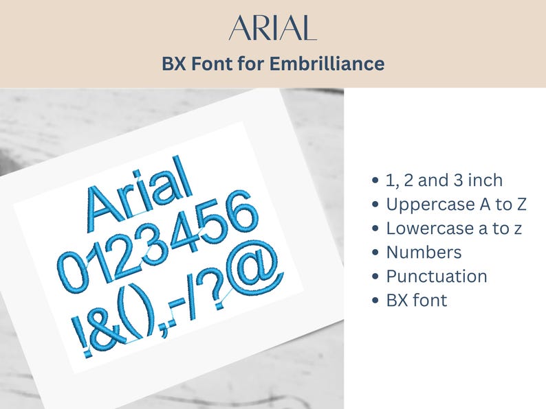 BX Font Alphabet - Arial Font - 3 Sizes - Instant Download | Stitchfont ...