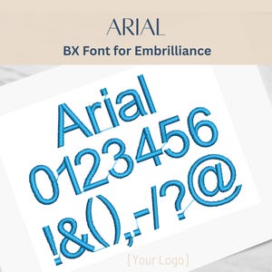 BX Font Alphabet - Arial Font - 3 sizes - Instant Download | StitchFont Designs | Monogram Personalisation | Embrilliance Software