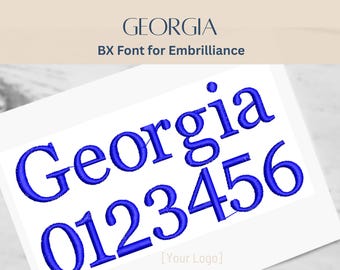 BXフォントアルファベット - ジョージアフォント - 3サイズ - 即時ダウンロード | StitchFont Designs | モノグラムパーソナライゼーション | Embrillianceソフトウェア