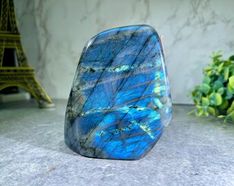 4'' Blue Flash Lanradorite Freeform, Crystal Freeform, Crystal Decor, Crystal Gift