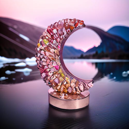 4.5インチ天然オーシャンジャスパーフレーム、クリスタルフレーム