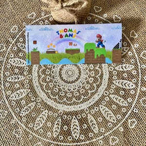 Sachet de bonbons personnalisé "Super Mario" avec le prénom et l'âge de votre choix