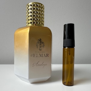 Parfums d'Elmar Amalaya Quintessenz | Lyxigt nischdoftprov | 2ml 5ml 10ml Resestorlek Dekantering | Amyris Sandelträ & Jasmin | Spray