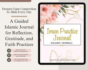Digital Iman Practice Journal | Islamic Printable Planner | Ramadan Digital Gift | Muslim Faith Journal (Ramadan Planner)