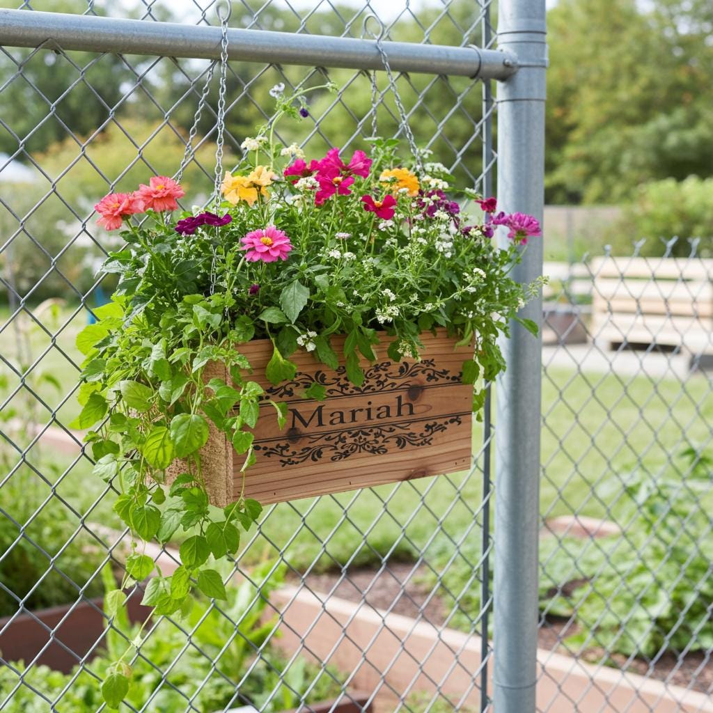 Chain Link Fence Planters - Etsy