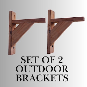 Set of 2 Cedar Window Box Support Brackets 8"x6"- Fits Window Box or Railing Box