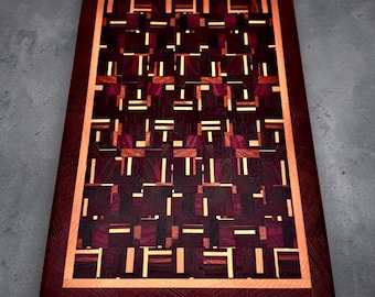 Bluegrass Chaos – Tabla de cortar y servir de madera de testa, arte funcional hecho a mano en Kentucky