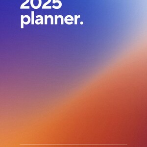 Planificador mensual vibrante para 2025