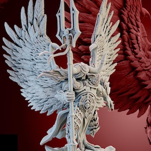 Chaos Prince Magno | Horned Winged Demon Miniature | 50 / 60 / 100 / 130mm Base | Resin Model | 28/32mm Scale | Fantasy Wargame RPG