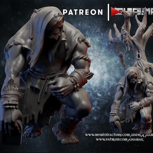 Hanging tree and Hanging tree creature grave digger 3D Printed Resin