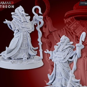 Desert Lich Deathsun Priest Egyptian Miniature Dark Tomb Pharaoh 28mm/32mm scale 3D Printed Resin