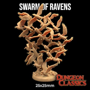 Swarm Bases (Snakes, Spiders, Rats, Ravens, Centipedes, Flies) | Dungeon Classics | 25mm Miniatures for DnD & Pathfinder