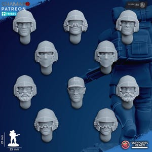 Human Heads Modern / Sci-Fi / Contemporary 3D Printed Resin