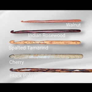 Handmade Wood Inline Crochet Hooks  Polished to 10,000 grit