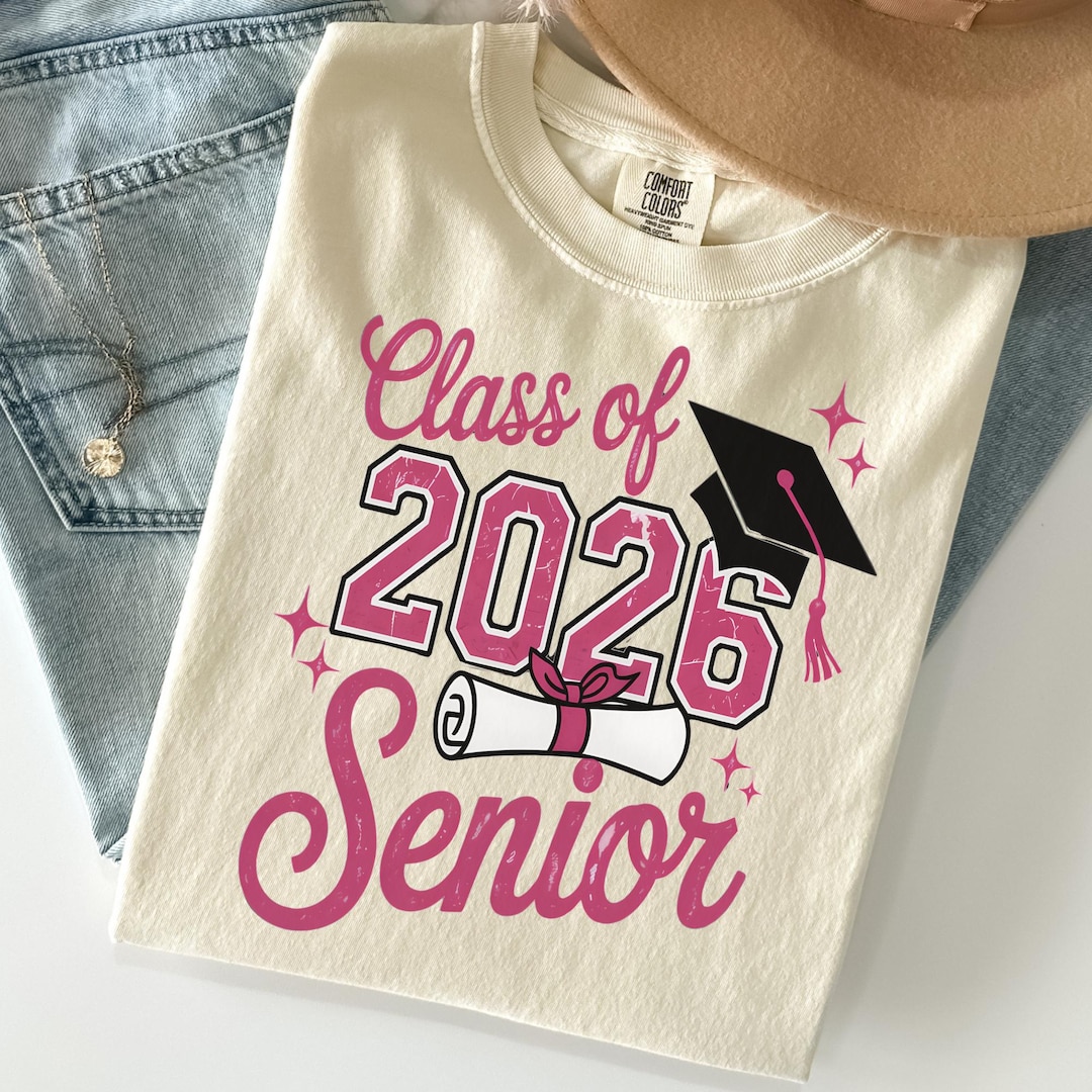 Class of 2026 Senior PNG, Pink Graduation Design, Sublimation Digital ...
