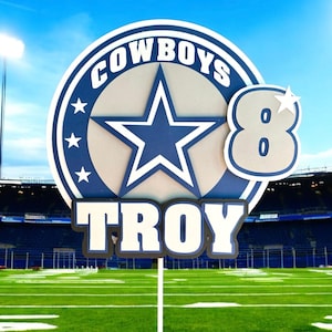 Topper per torta Cowboys/Decorazione Cowboys/Topper per torta Football/Decorazione compleanno Football/Decorazione festa Football/Compleanno bambino/Compleanno Football/Giorno partita