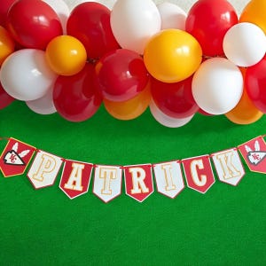 Chiefs Banner/Chiefs decor/Football banner/Football birthday decor/Football party decor/Boy birthday/Football bday/Football birthday party