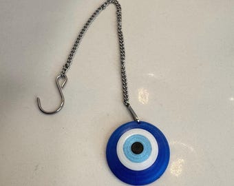 Evil Eye Window Hanging, Boho Protection Talisman, Celestial Wall Decor