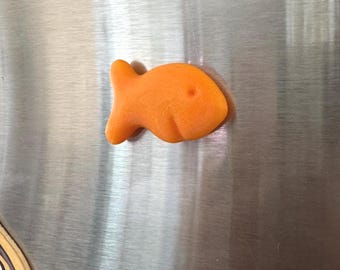 Goldfish Shaped Fridge Magnet, Quirky Kitchen Decor, Fish Lover Gift
