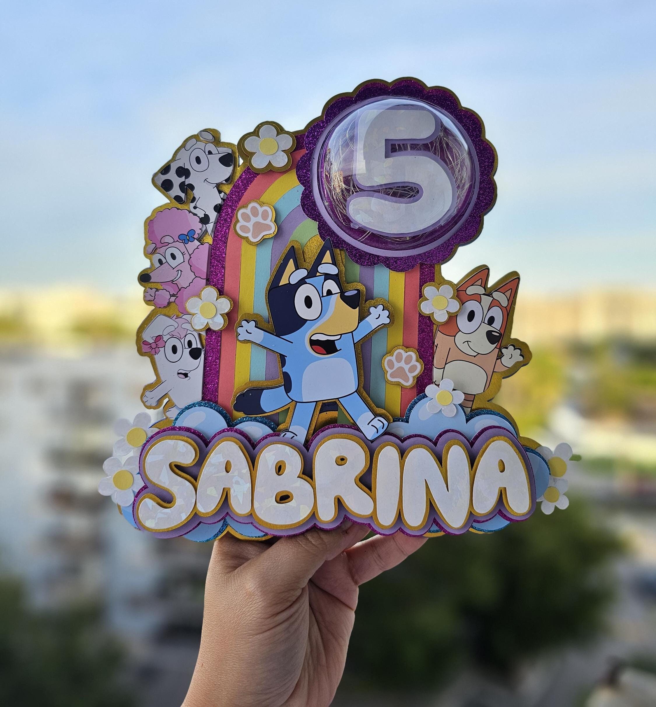 Bluey 3D Light-Up Cake Topper