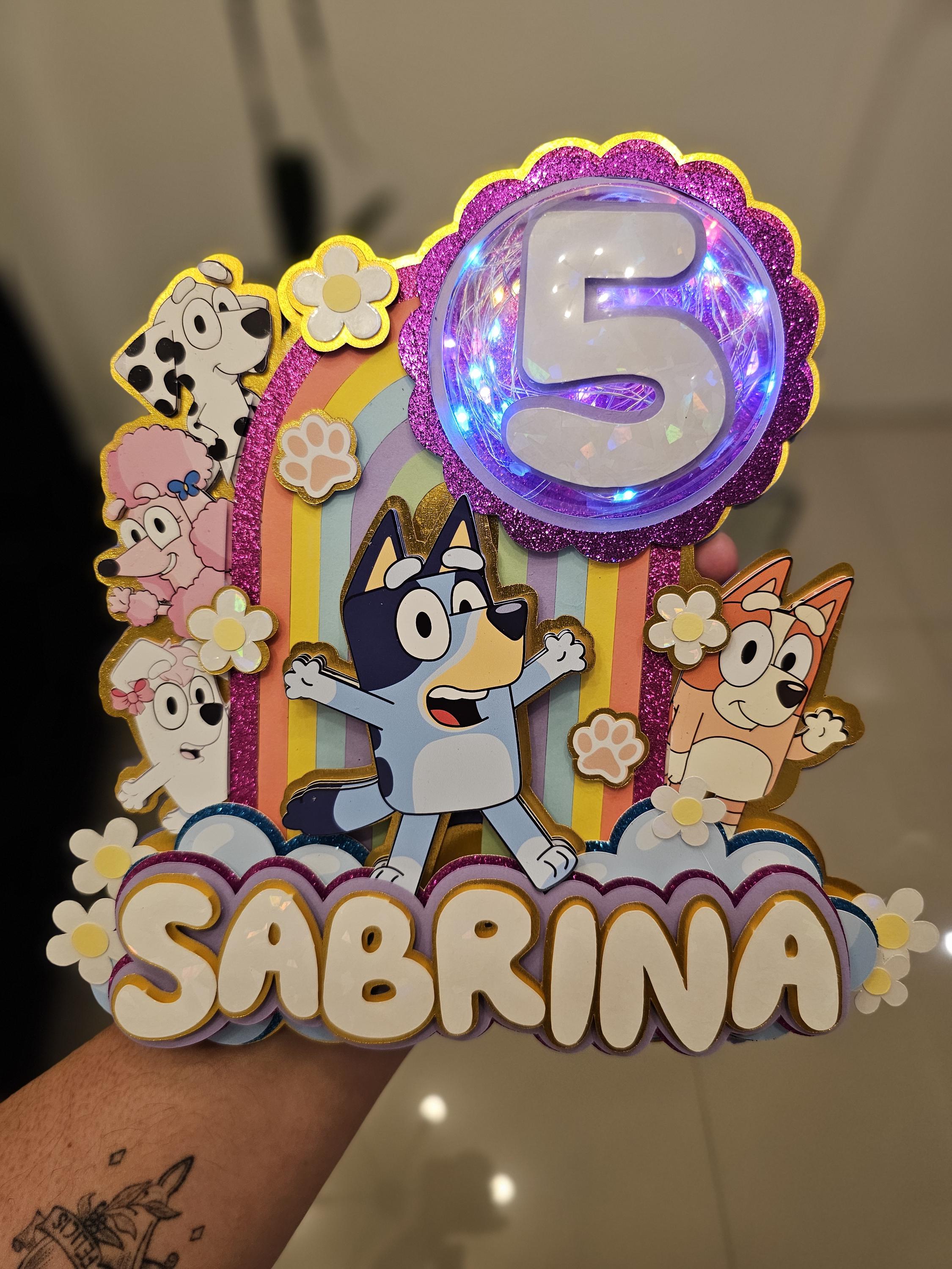 Bluey 3D Light-Up Cake Topper