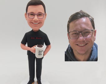 Custom Boss Bobblehead Personalized Office Manager Figurine Desk Statue Coffee Mug Men Keepsakes