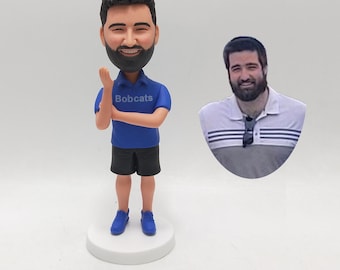Custom Coach Bobblehead from Photo, Personalized Sports Team Figurine Gift for Men, Unique Thank