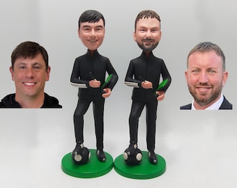 Custom Soccer Coach Bobblehead from Photo, Personalized Sports Coach Gift for End of Season