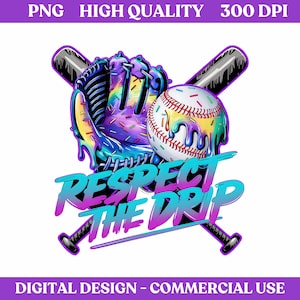 Baseball Drip PNG, Game Day Design (Digital Download)