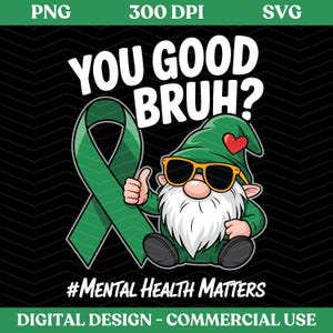 ¿Estás bien, amigo? La salud mental importa SVG PNG / Descarga digital de concienciación sobre la ansiedad / Diseño de apoyo a la salud mental de la mujer